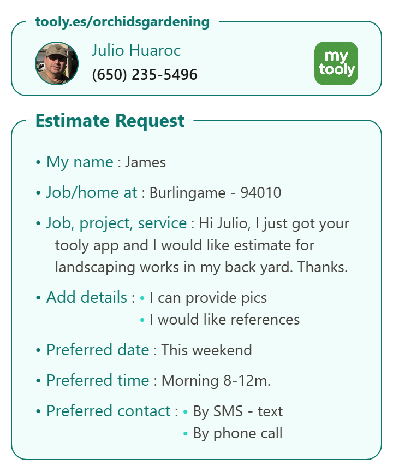 Instant Estimate — ejemplo Emaid